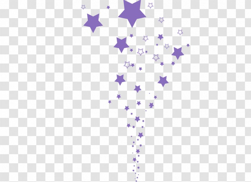 Hollywood Animation Clip Art - Point - Floating Purple Star Transparent PNG