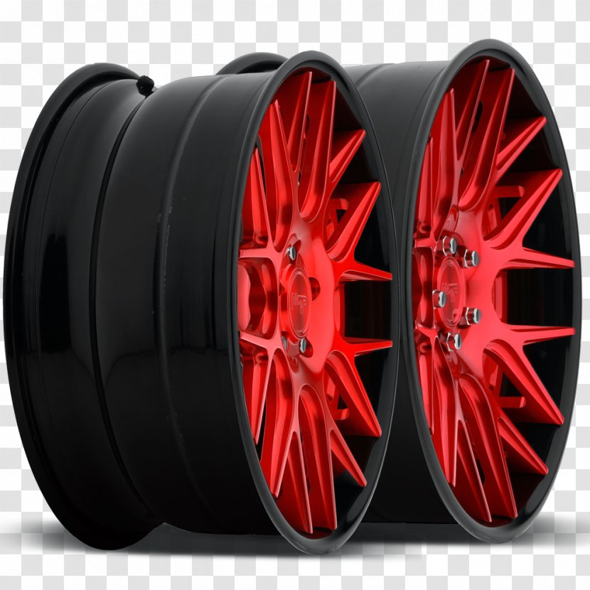 Alloy Wheel Forging Rim Tire - Red - Car Transparent PNG