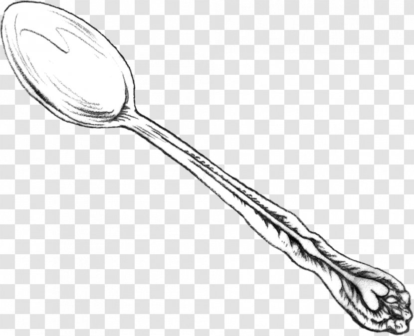Spoon Knife Fork Drawing Black And White Transparent PNG