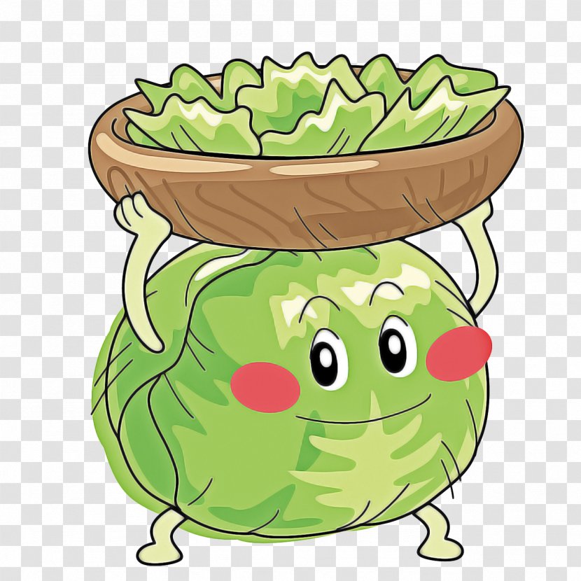 Green Cartoon Clip Art Vegetable Food - Leaf - Lettuce Transparent PNG
