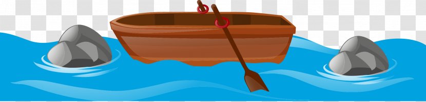 River Water - Technology - Vector Hand Painted On A Small Wooden Boat Transparent PNG