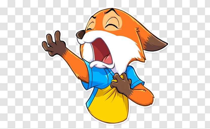 Telegram Sticker Ferdinand Fox Canidae Clip Art - Fictional Character - Lassalle Transparent PNG