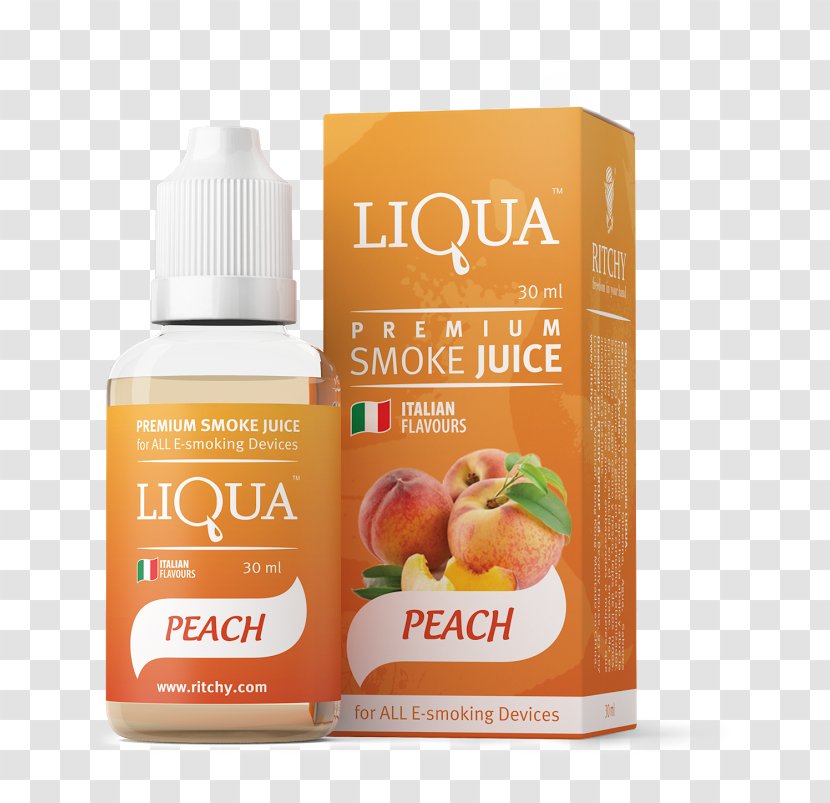 Juice Electronic Cigarette Aerosol And Liquid Flavor - Citrus - Peach Drink Transparent PNG