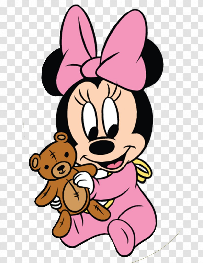 Minnie Mouse Mickey Infant Clip Art - Silhouette - Baby Transparent PNG