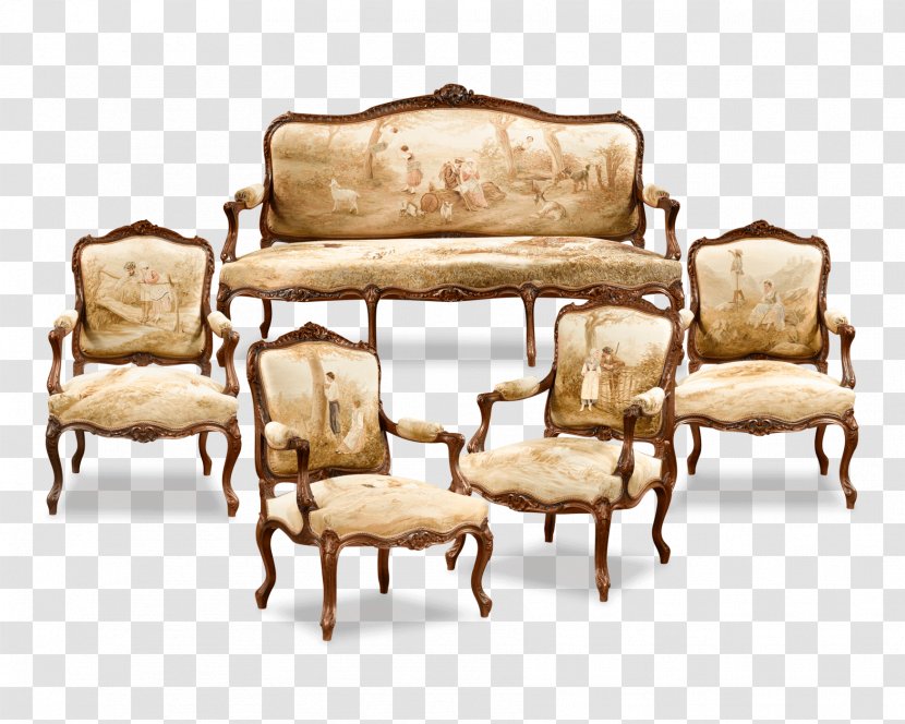 Chair Antique Upholstery Furniture Loveseat Transparent PNG