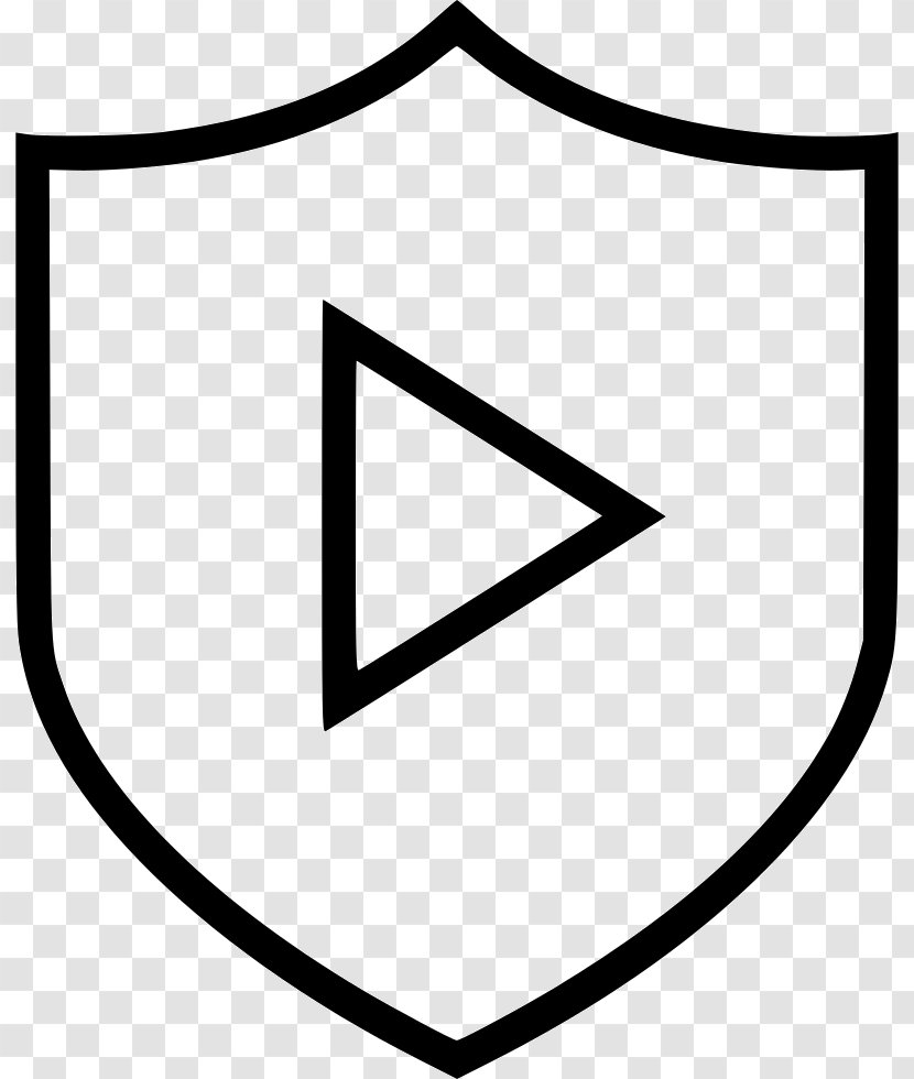 Clip Art Image - Blackandwhite - Shield Icon Getdrawings Transparent PNG