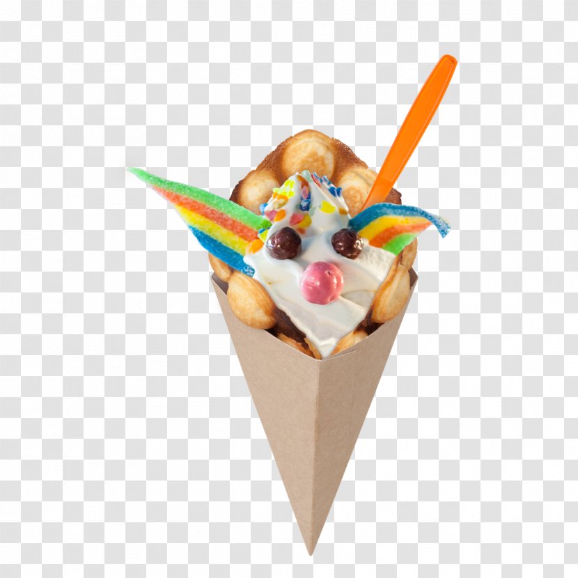 Ice Cream Cones Milkshake Soft Serve - Bubble Waffle Transparent PNG