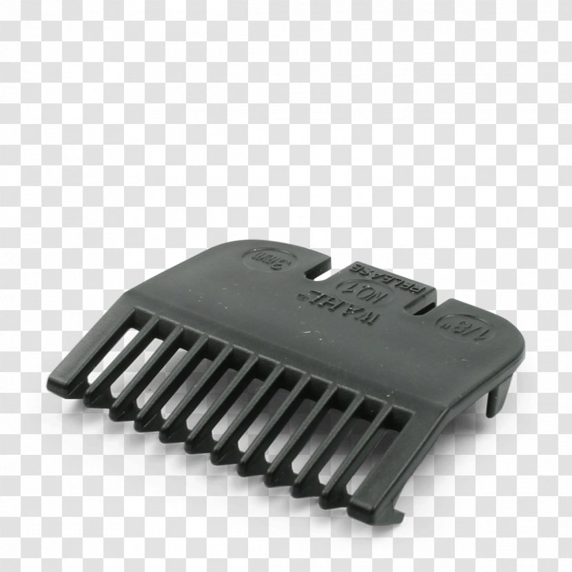 Wahl Flat Top Comb Small Black Clipper Barber Plastic - Shampoo - Mustache Transparent PNG