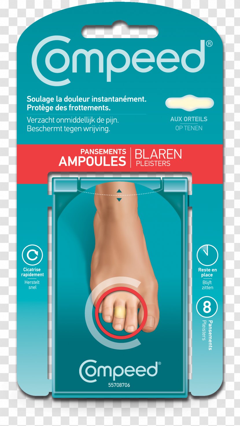Adhesive Bandage Compeed Blister Toe Foot - Nail - Pencils Transparent PNG
