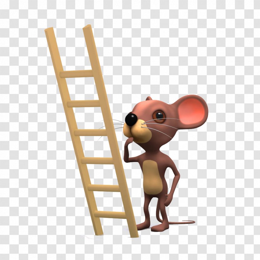 Computer Mouse Ladder Illustration - Stairs - A Under Wooden Transparent PNG