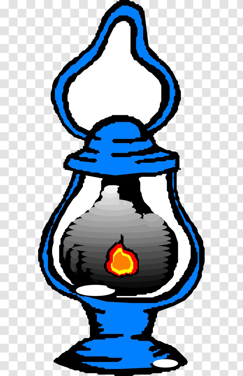 Lantern Oil Lamp Electric Light Clip Art - Black And White - Blue Kerosene Transparent PNG
