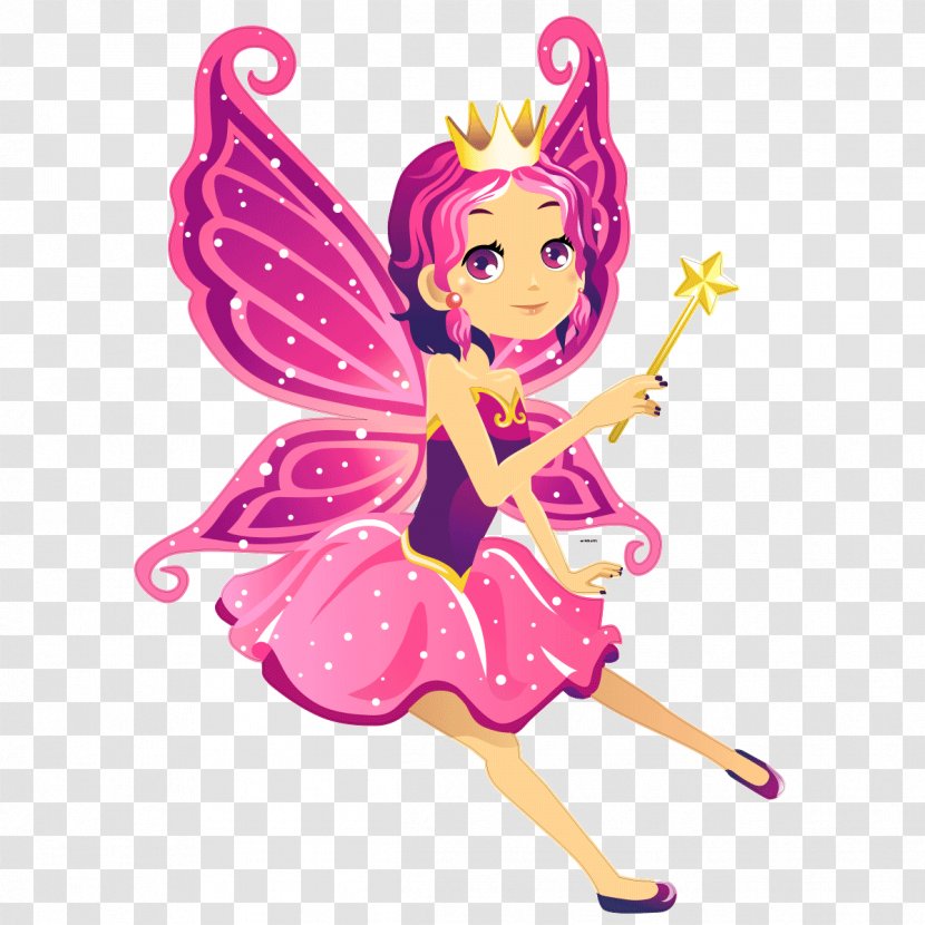 Wand Tinker Bell Fairy Magic - Magenta - Sticker Transparent PNG