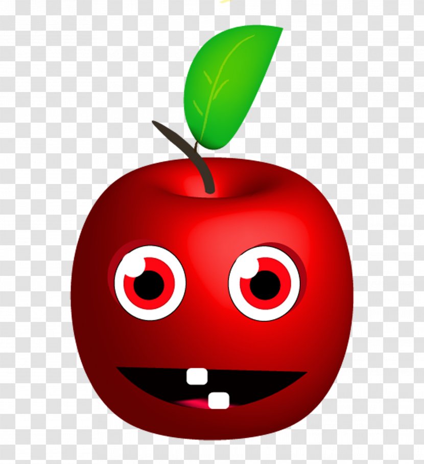 Fruit Apple Food Smile Auglis Transparent PNG