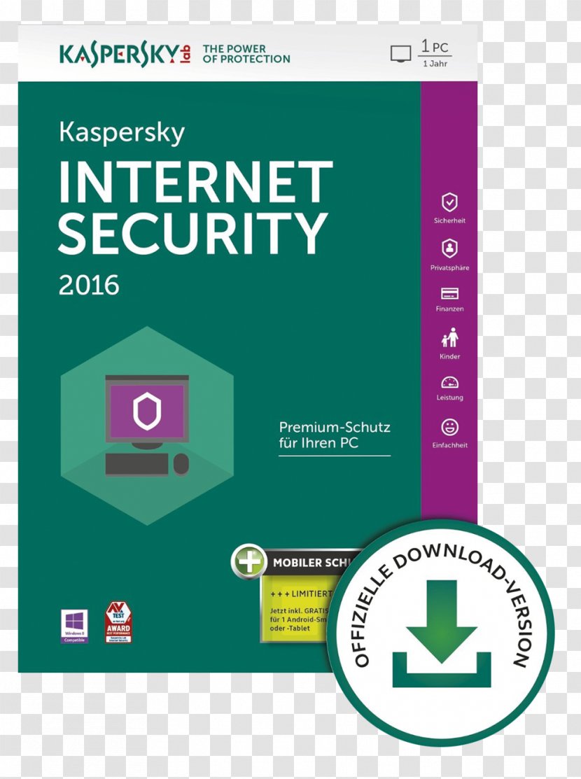 Antivirus Software Kaspersky Lab Anti-Virus Internet Security Password Manager - Area Transparent PNG