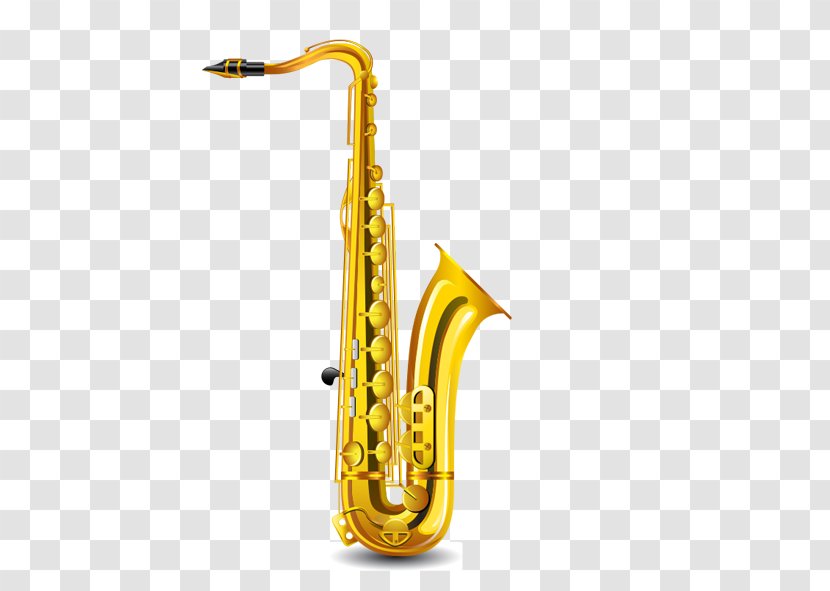 Saxophone Musical Instrument Cartoon Orchestra - Tree - Instruments Transparent PNG