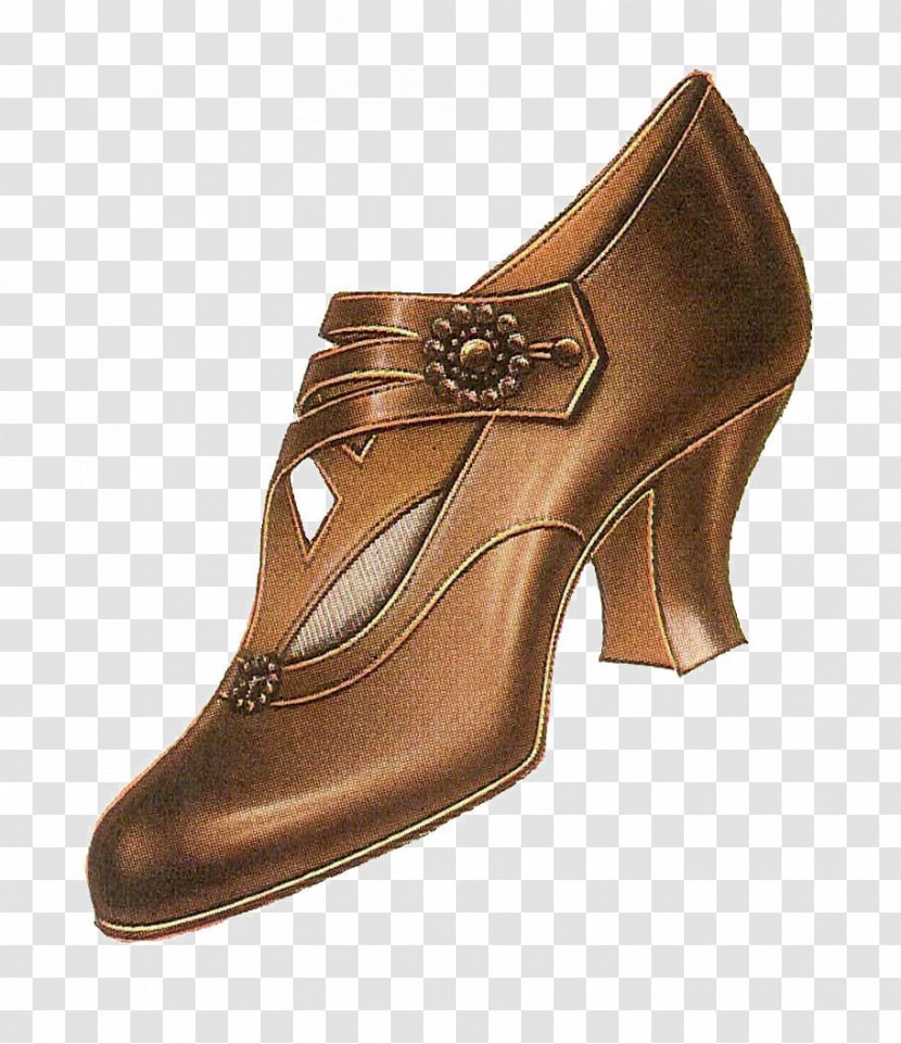 Shoe Buckle Vintage Clothing High-heeled Footwear Clip Art - Basic Pump - Retro Shoes Transparent PNG