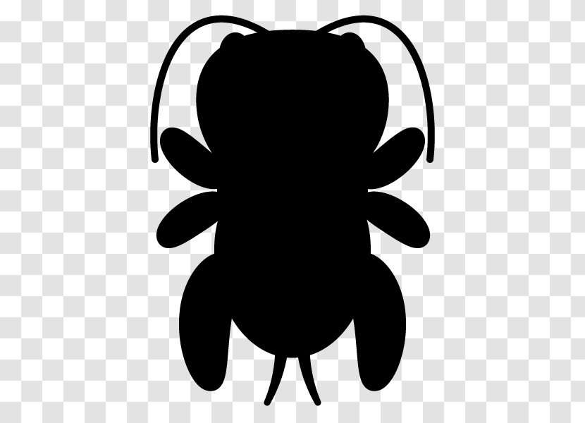 Insect Black Silhouette White Clip Art Transparent PNG