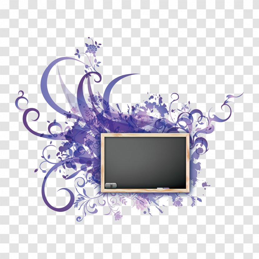 Graphic Design Euclidean Vector - Blackboard - Purple Frame Download Transparent PNG