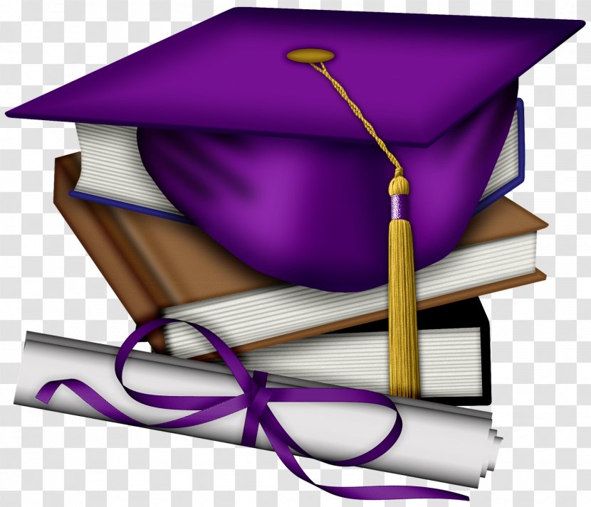 Sheffield High School Graduation Ceremony Square Academic Cap Purple Clip Art - Gold Cliparts Transparent PNG