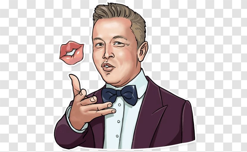 Elon Musk Sticker Businessperson Telegram Clip Art - Hand - Stick Transparent PNG