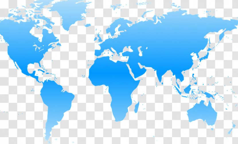 World Map Globe Flat Earth - Blue Transparent PNG