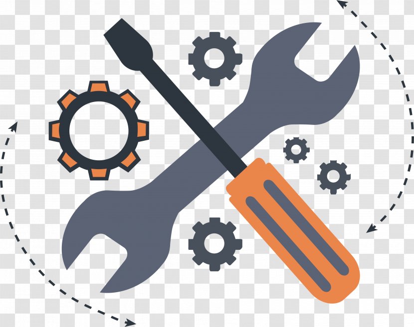 Euclidean Vector Service Industry Project Management - Cartoon Sawtooth Spanner Transparent PNG