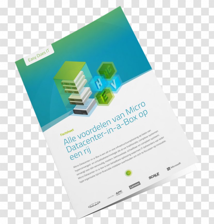 Datacenter-in-a-Box Micro Data Center Organization Advertising - Brochure Mockup Transparent PNG