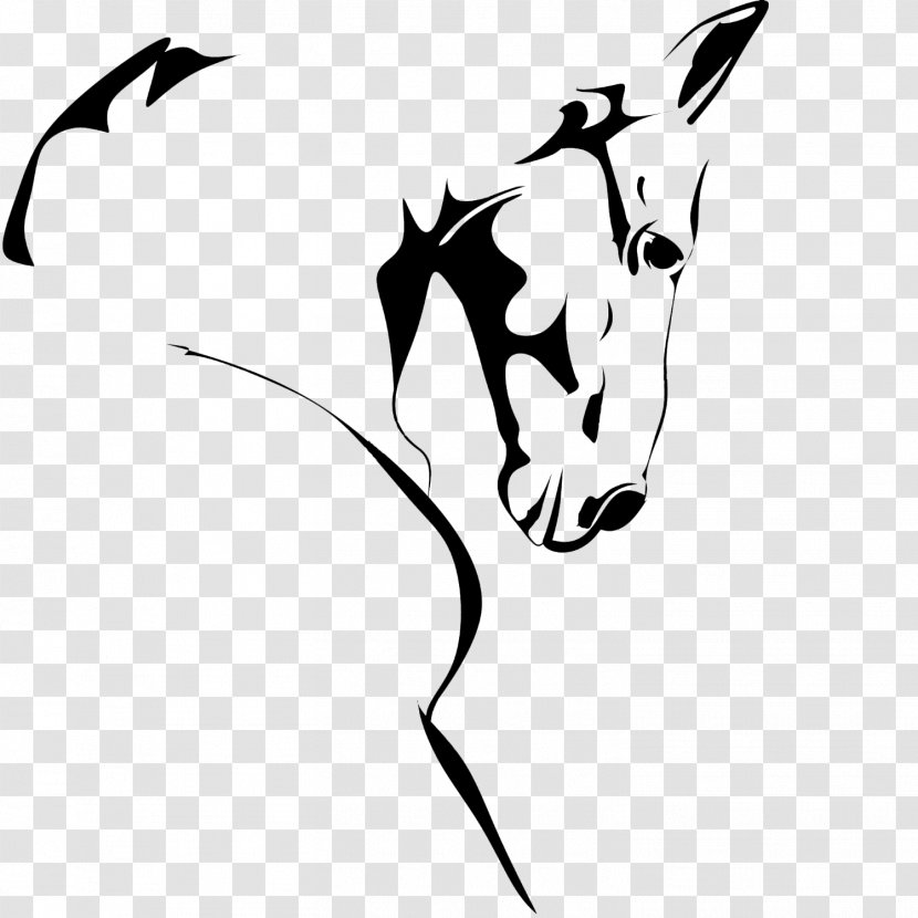 Whiskers Mustang Equine Dentistry Stallion Clip Art - Line - Horse Head Transparent PNG