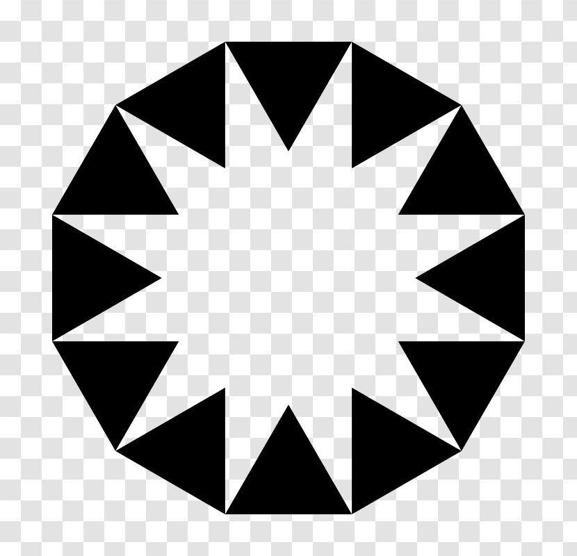 Dodecagon Circle Clip Art - Symbol - Dodecagram Transparent PNG