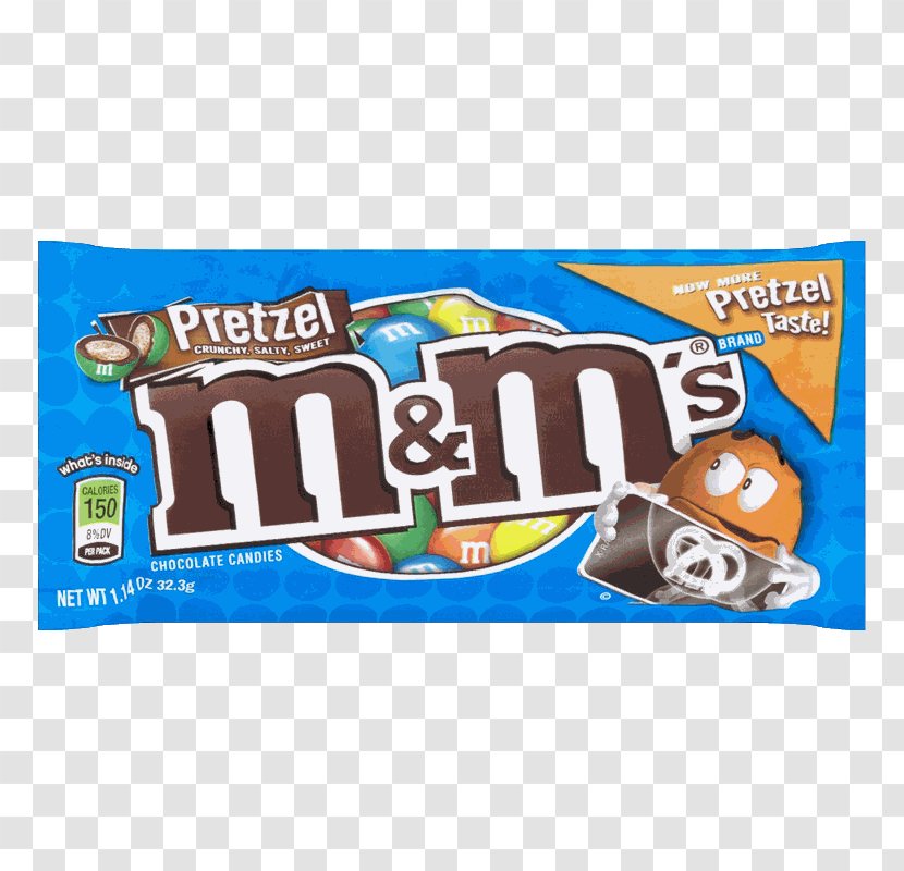 Pretzel Chocolate Bar Mars Snackfood M&M's Minis Milk Candies Crispy US Peanut Butter - Candy Transparent PNG