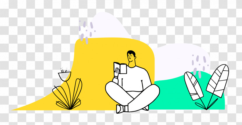 Person Sitting With Plants Transparent PNG