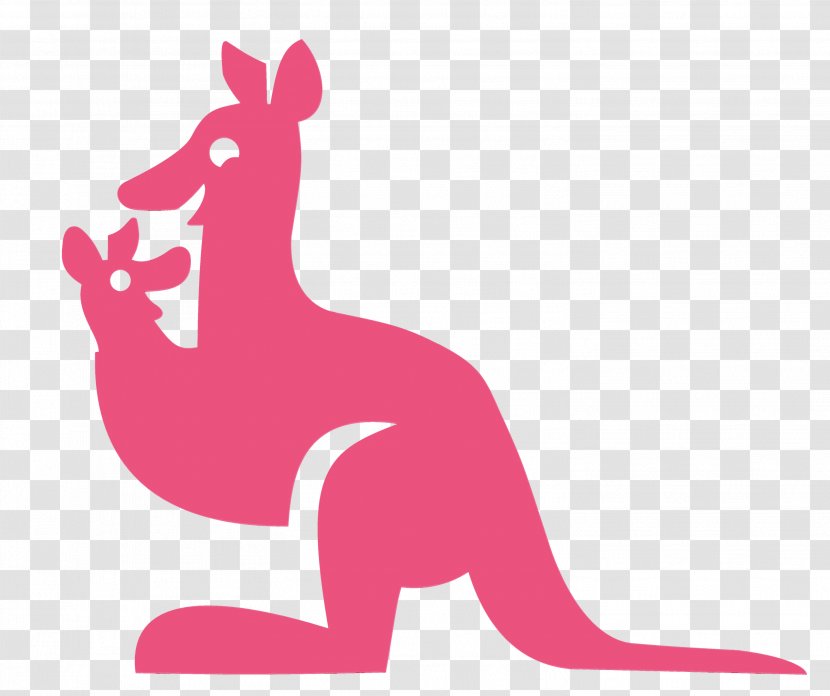 Kangaroo Macropodidae Red Pink - Tail Magenta Transparent PNG