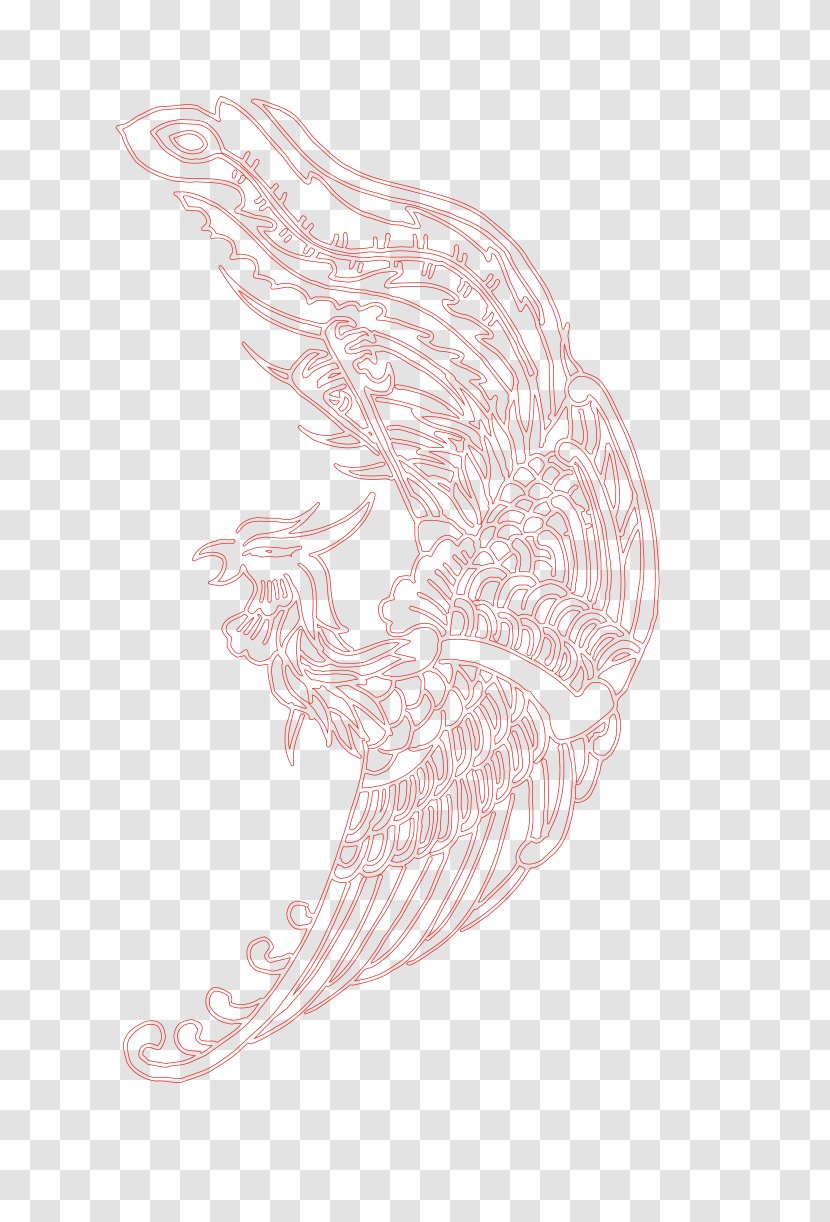 Text Pink Illustration - Red Phoenix Transparent PNG