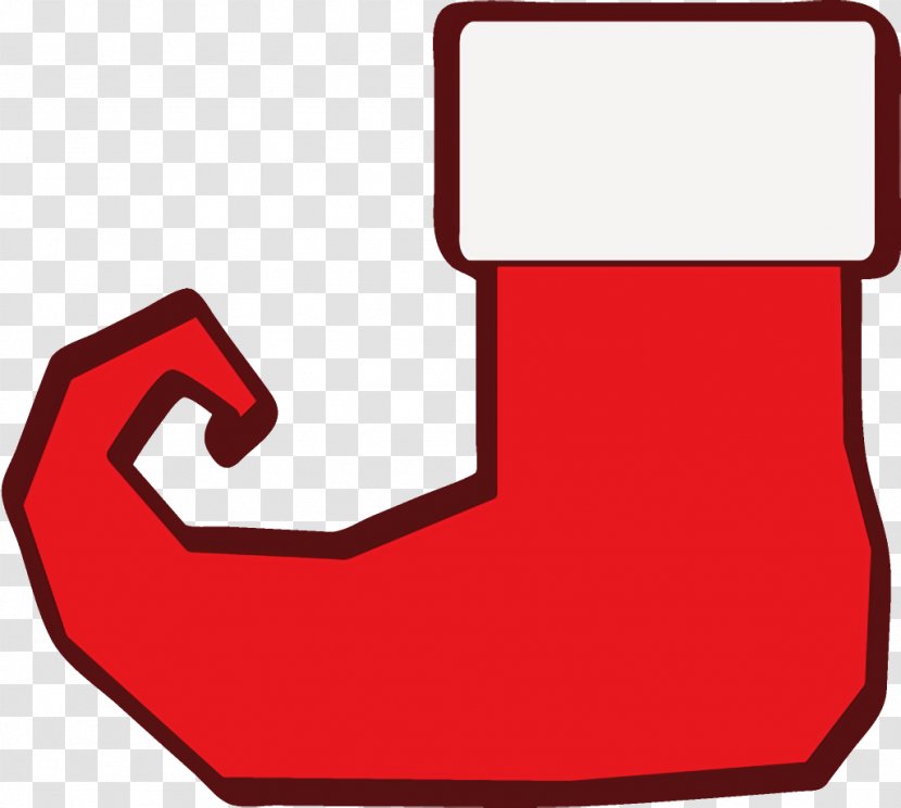 Christmas Stocking Socks - Symbol Red Transparent PNG