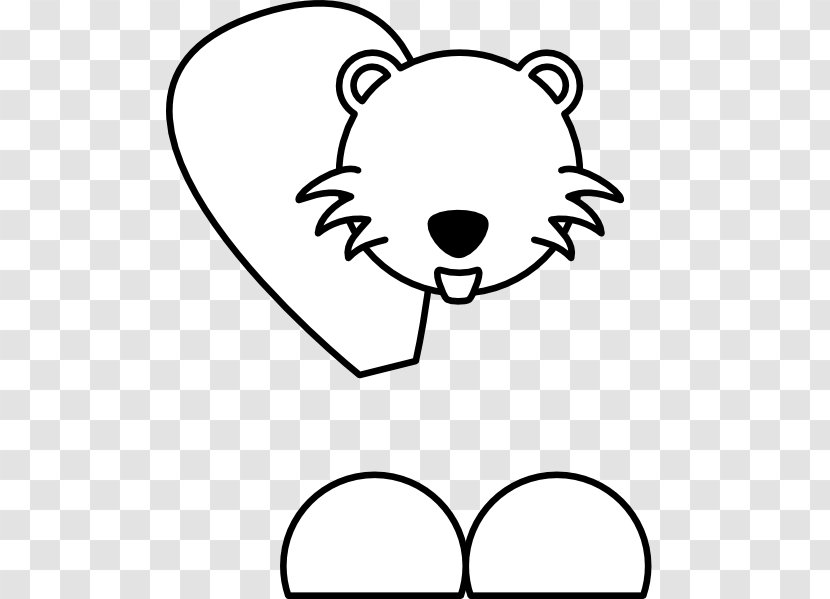 Colouring Pages Coloring Book Clip Art American Beaver - Black - Cartoon Transparent PNG