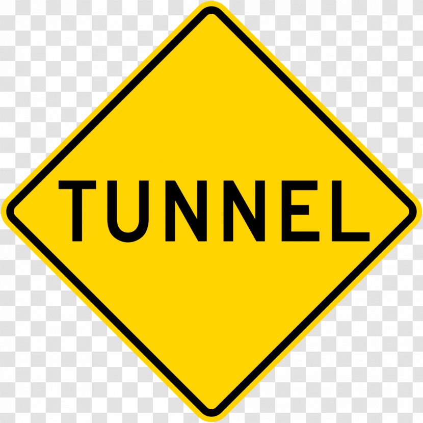 Warning Sign Traffic Road - Tunnel Transparent PNG