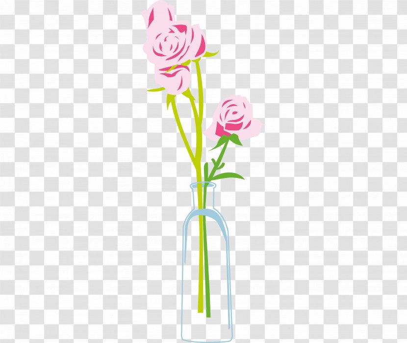 Floral Design Flower Vase Beach Rose - Beautiful Flowers Transparent PNG
