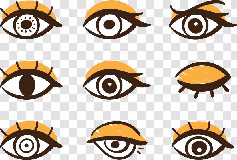 Eyebrow Euclidean Vector Clip Art - Drawing - Comic Characters Eyes Transparent PNG