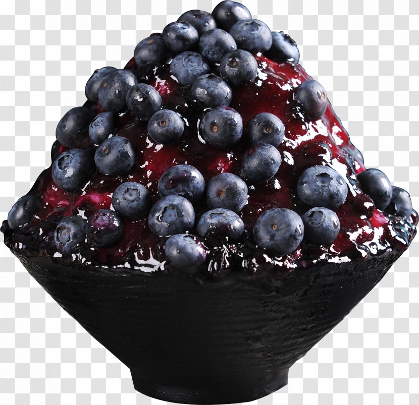 Blueberry Bilberry Snow Ice - Dessert Transparent PNG