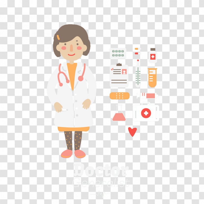 Cartoon Physician - Play - Female Doctor Free HD Clip Buckle Transparent PNG