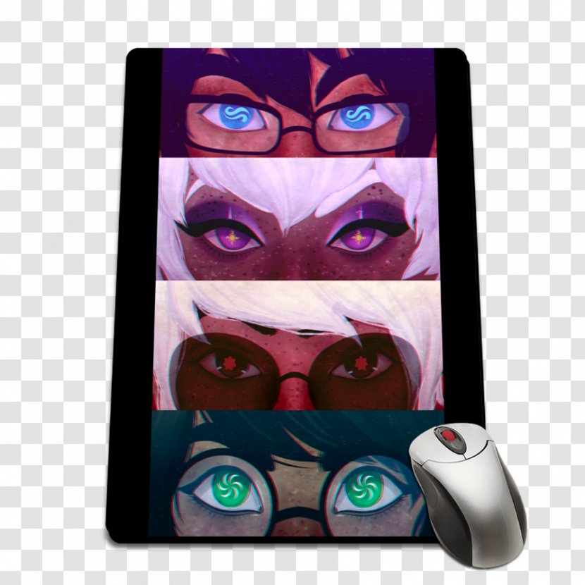 Homestuck Eye Mouse Mats Color Glasses - Vision Care - Journal Transparent PNG