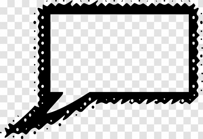 Speech Balloon Comics Comic Book - Monochrome - Bubble Transparent PNG