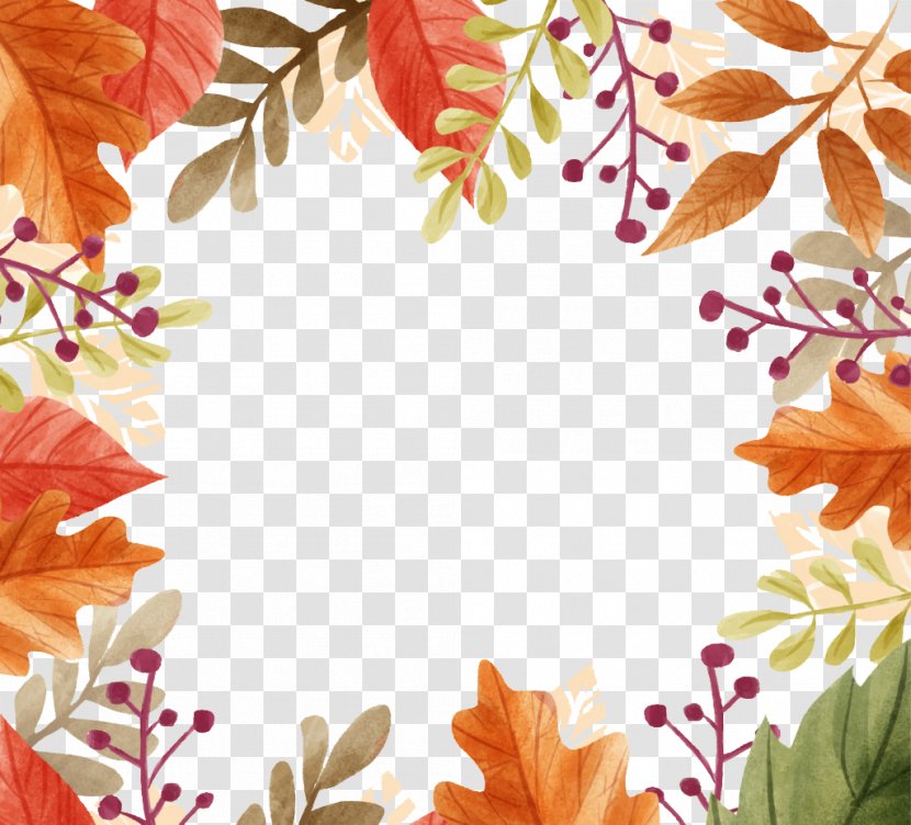 Autumn Craft Fair Clip Art - Beautiful Leaves Border Transparent PNG