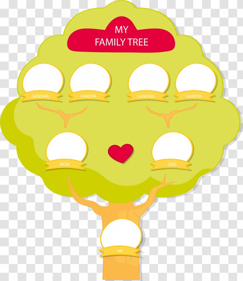 Family Tree Structure Computer File - Art - Yellow Green Transparent PNG