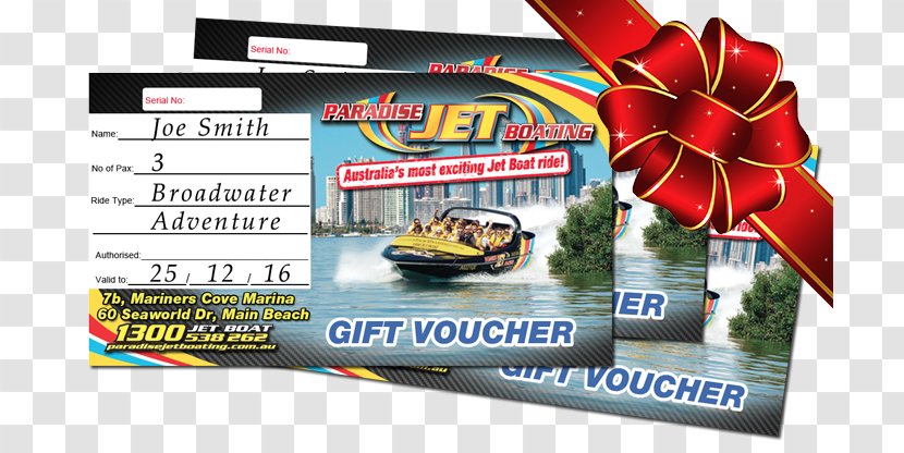 Paradise Jet Boating Gift Card Voucher Discounts And Allowances - Christmas Day Transparent PNG