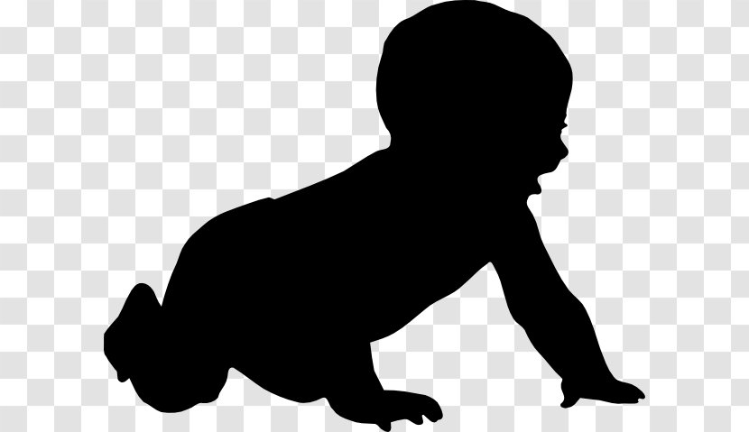 Silhouette Infant Clip Art - Vertebrate - Boy Head Transparent PNG
