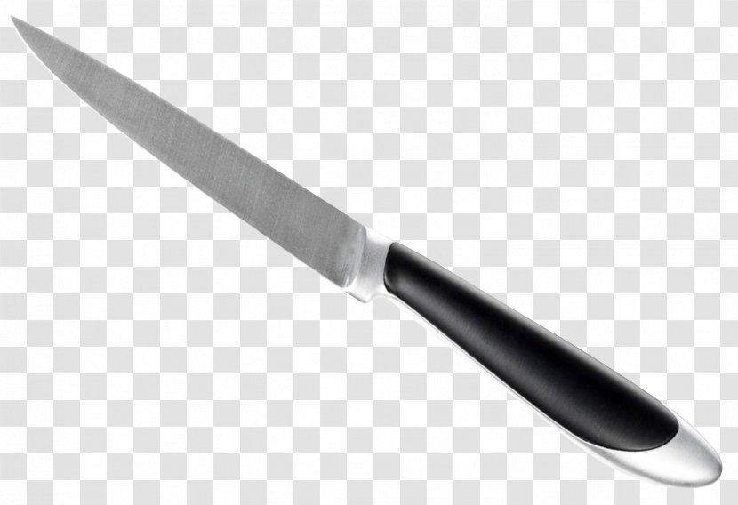 Throwing Knife Kitchen Blade Black And White - Hardware Transparent PNG