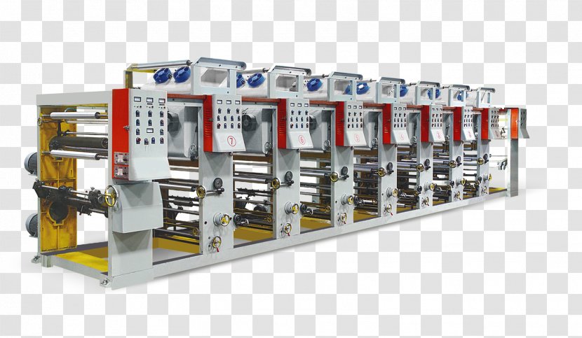 Machine Paper Rotogravure Printing Press - Manufacturing - Plastic Transparent PNG