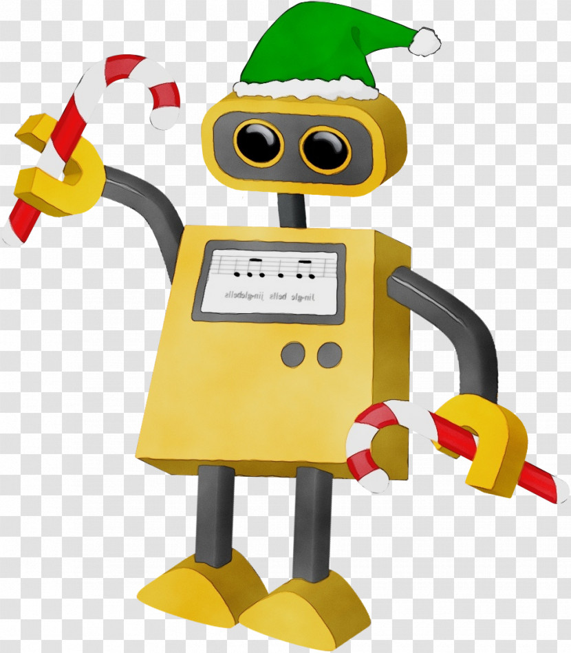 Cartoon Toy Yellow Machine Robot Transparent PNG