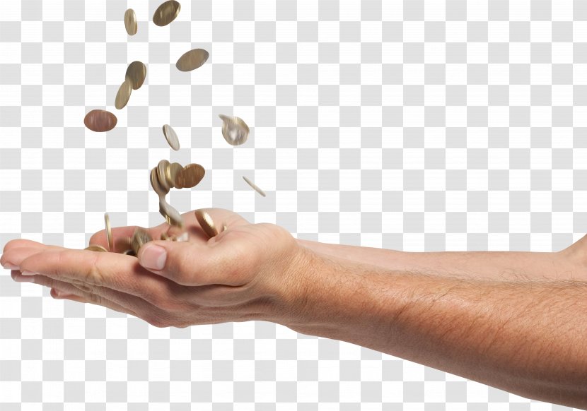 Money Coin - Thumb - In Hand Transparent PNG